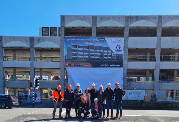 Onthulling bouwdoek 39 appartementen Amersfoort